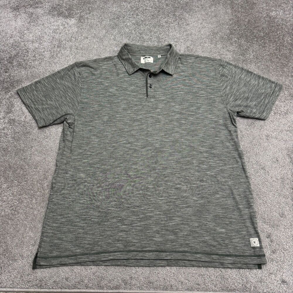 Linksoul Luxury Cotton Polo Shirt Mens XXL Heathered Gray Short Sleeve Golf Top